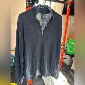 Gap Quarter Zip Navy Blue XL Sweater